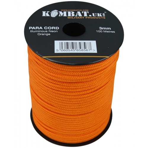 Paracord Reel 3mm (100m) (Neon Orange), The Paracord – 100m Reel is a versatile and practical accessory for camping, survival, and general outdoor use